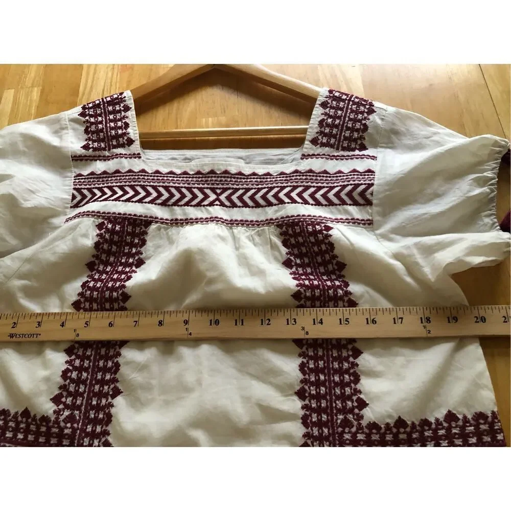 LOFT Sangria Peasant dress Cotton LOFT Dress Size S
